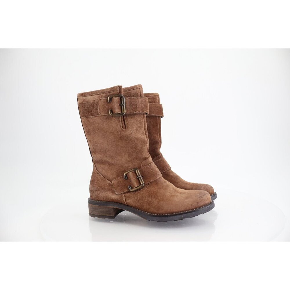 Paul Green Women's Suri Boot Size 6 Biker Moto Distress Brown Suede Bootie